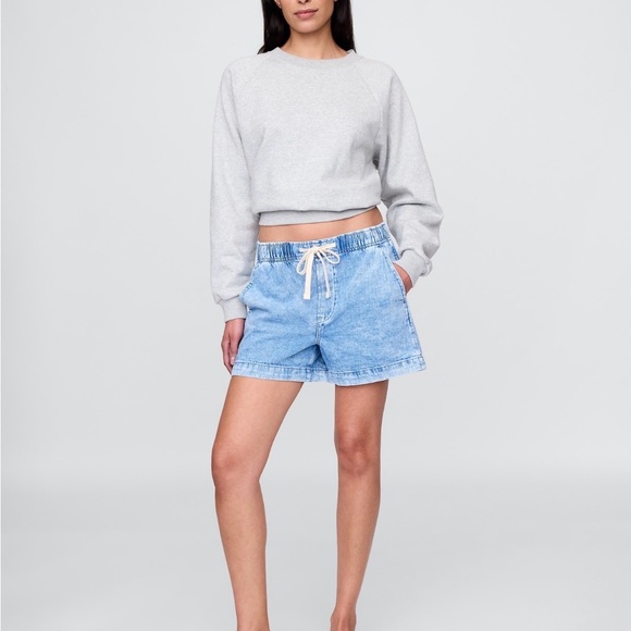 GAP Pants - GAP Light Wash Drawstring Jean Shorts - Light Blue